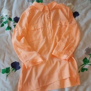 J. Crew orange long sleeve blouse